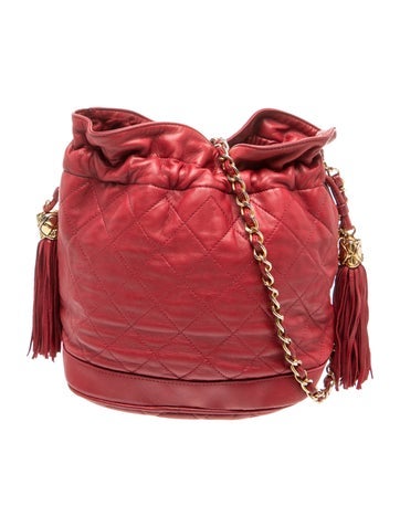 Quilted Tassel Bucket Bag