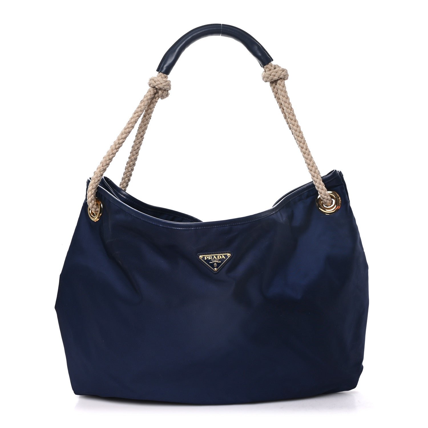 Prada Re-Nylon Triangle Large Mariner Shoulder Bag Baltico