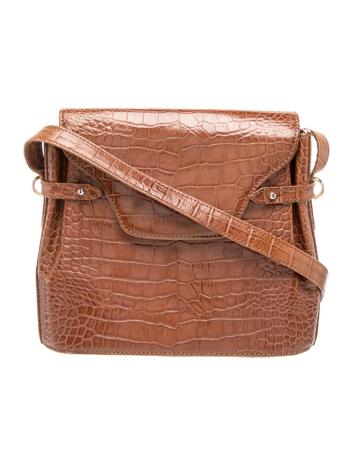 Embossed Leather Crossbody Bag