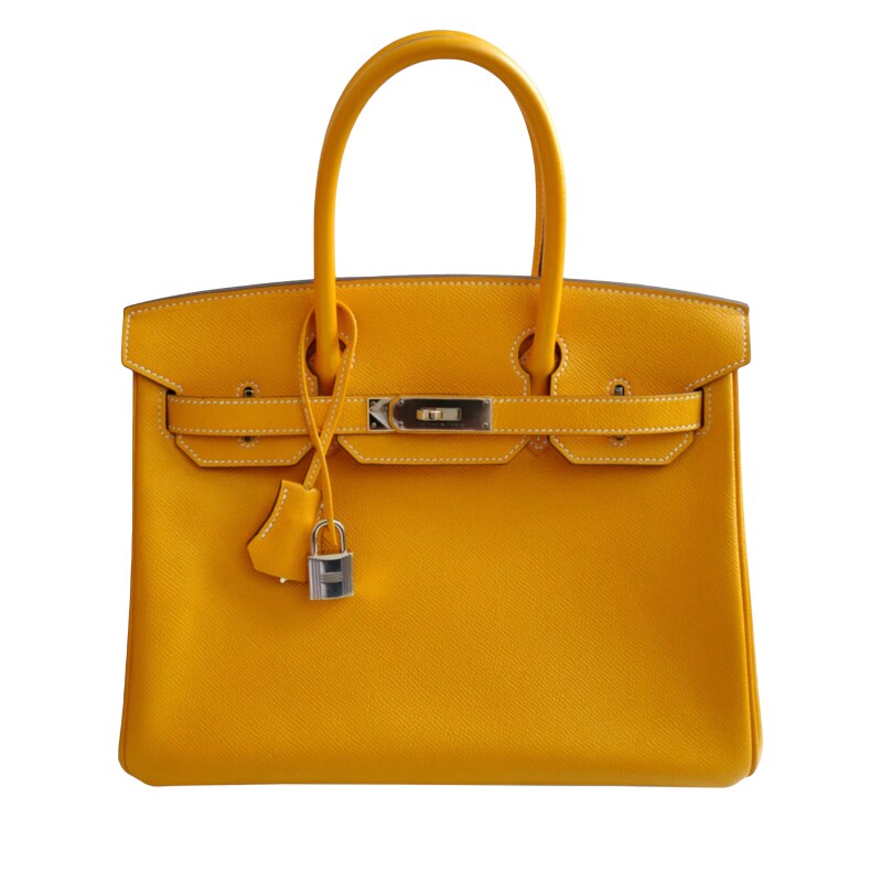 Hermes Jaune d'Or and Orange Verso Epsom Birkin 30 Gold Hardware, 2012