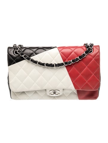 Jumbo Colorblock Double Flap Bag