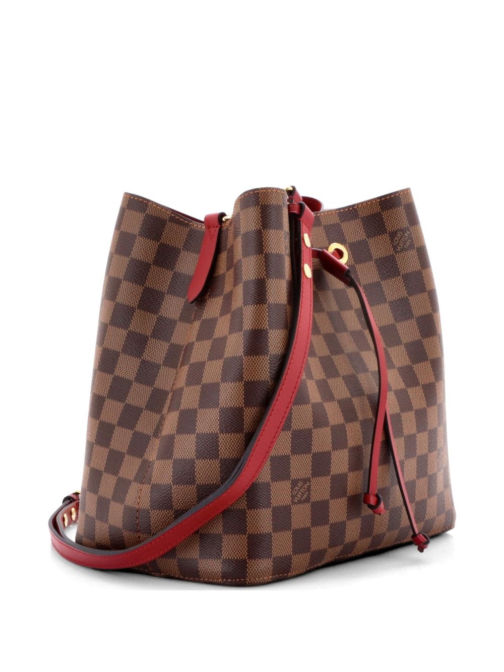 NeoNoe Handbag Damier with Leather MM bucket bag