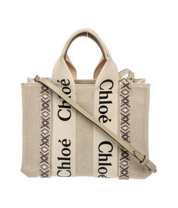 Chloe Canvas Small Woody Tote Bag