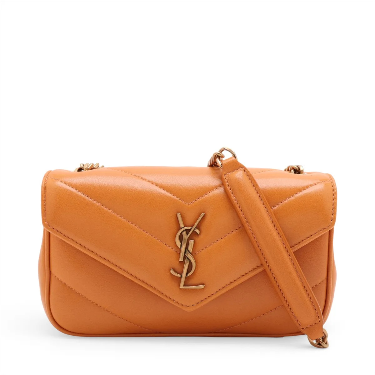 Saint Laurent Paris Lulu TOY 821749 Leather Chain Shoulder Bag Yellow