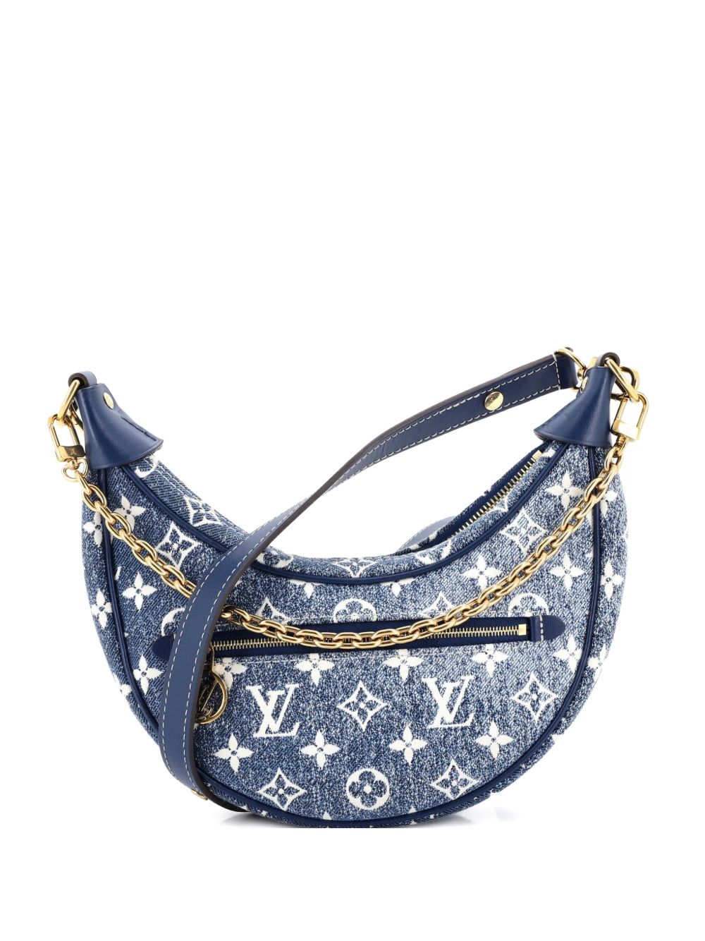 Loop Handbag Monogram Jacquard Denim hobo bag