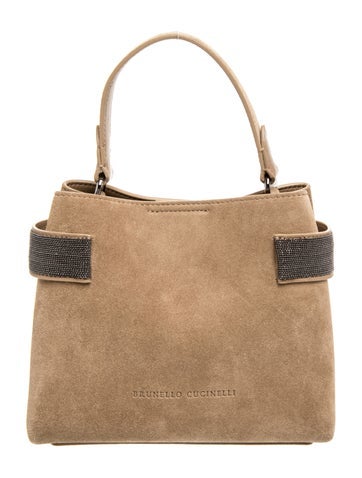 Suede Top Handle Bag