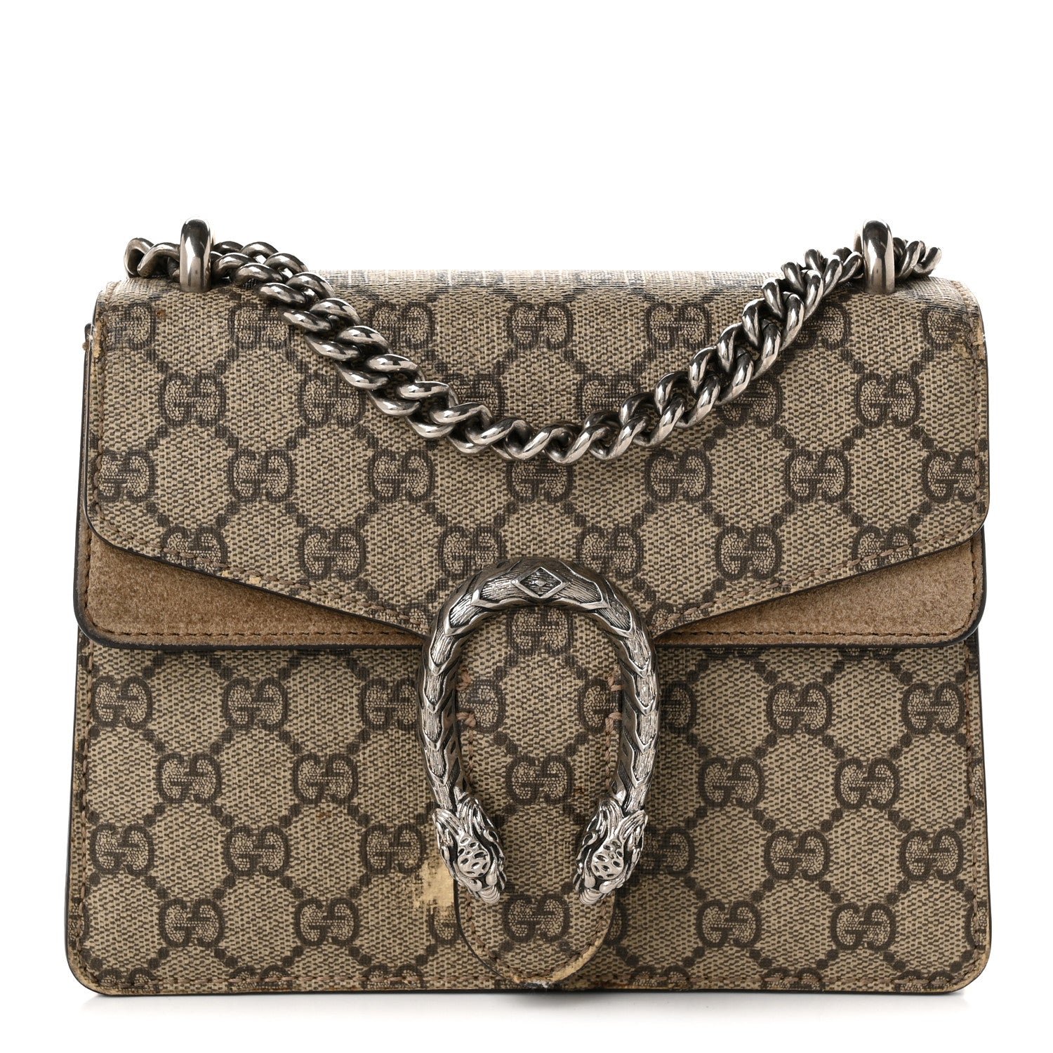 Gucci GG Supreme Monogram Mini Dionysus Shoulder Bag Taupe