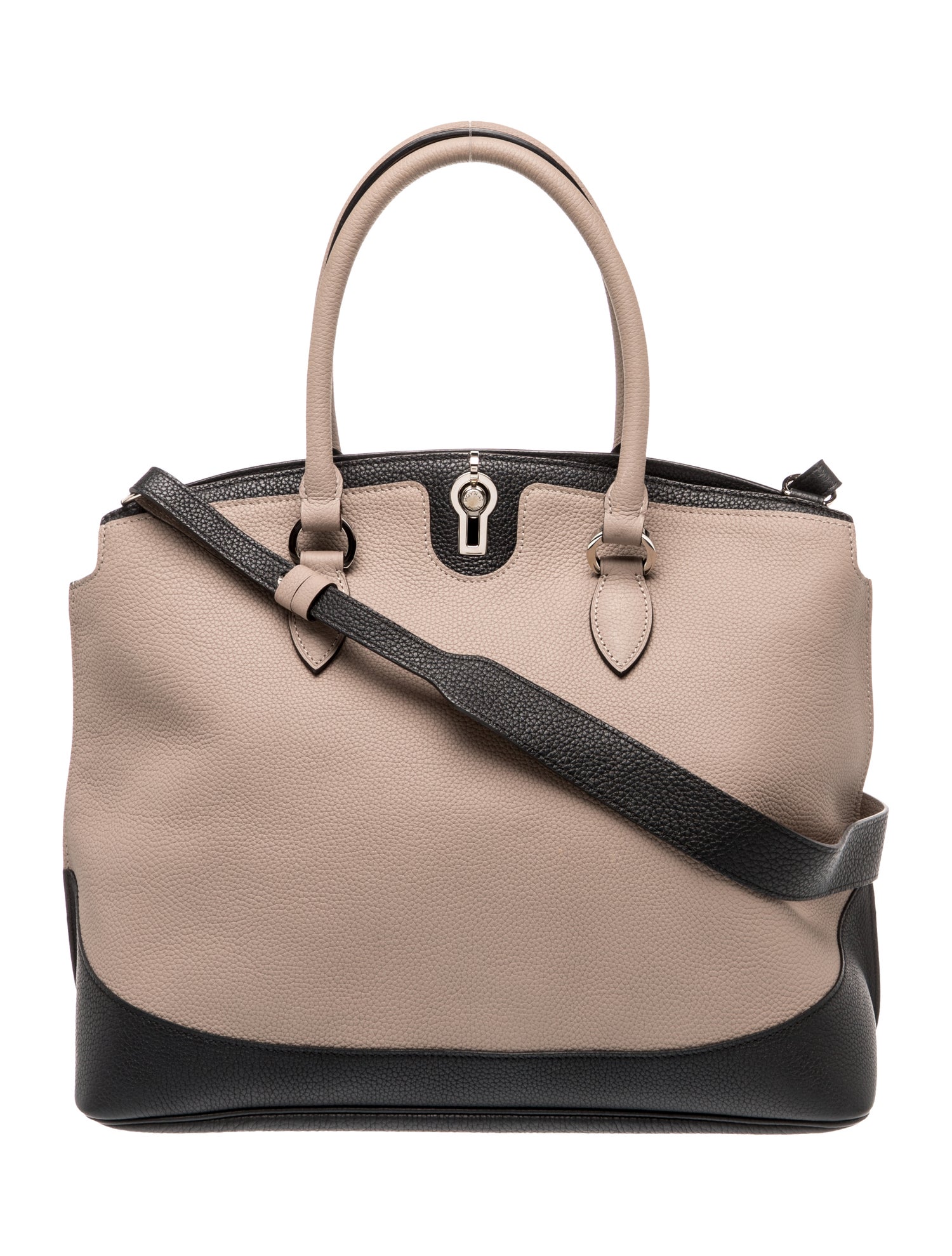 Moynat Leather Top Handle Bag