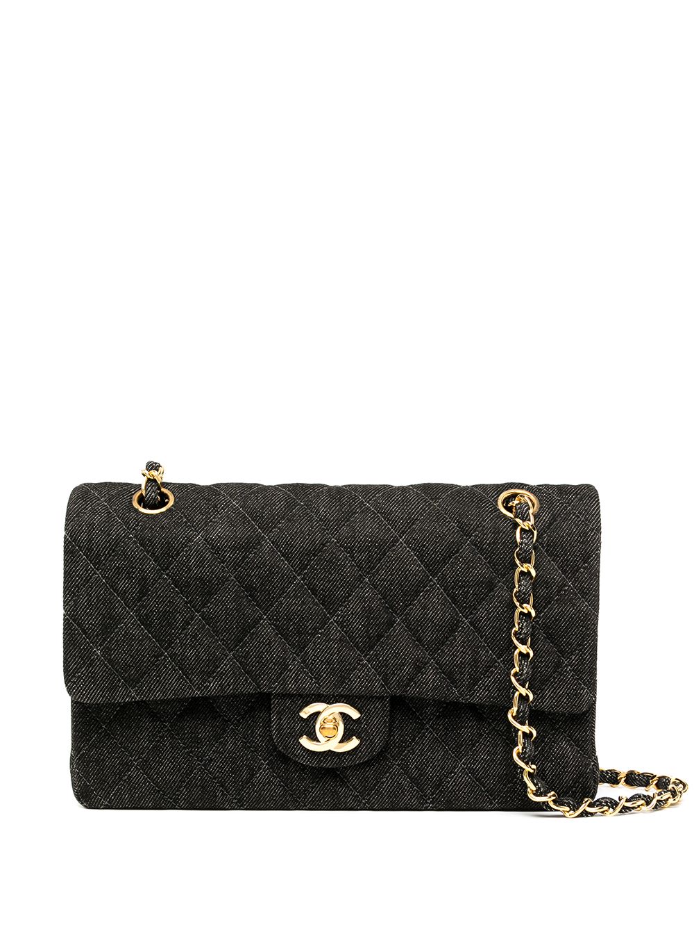 1998 medium Double Flap denim shoulder bag