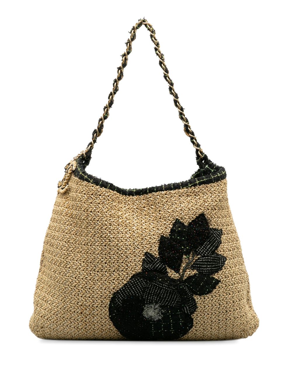 2009-2010 Pre-Owned Chanel Coco Country Camellia tote bag