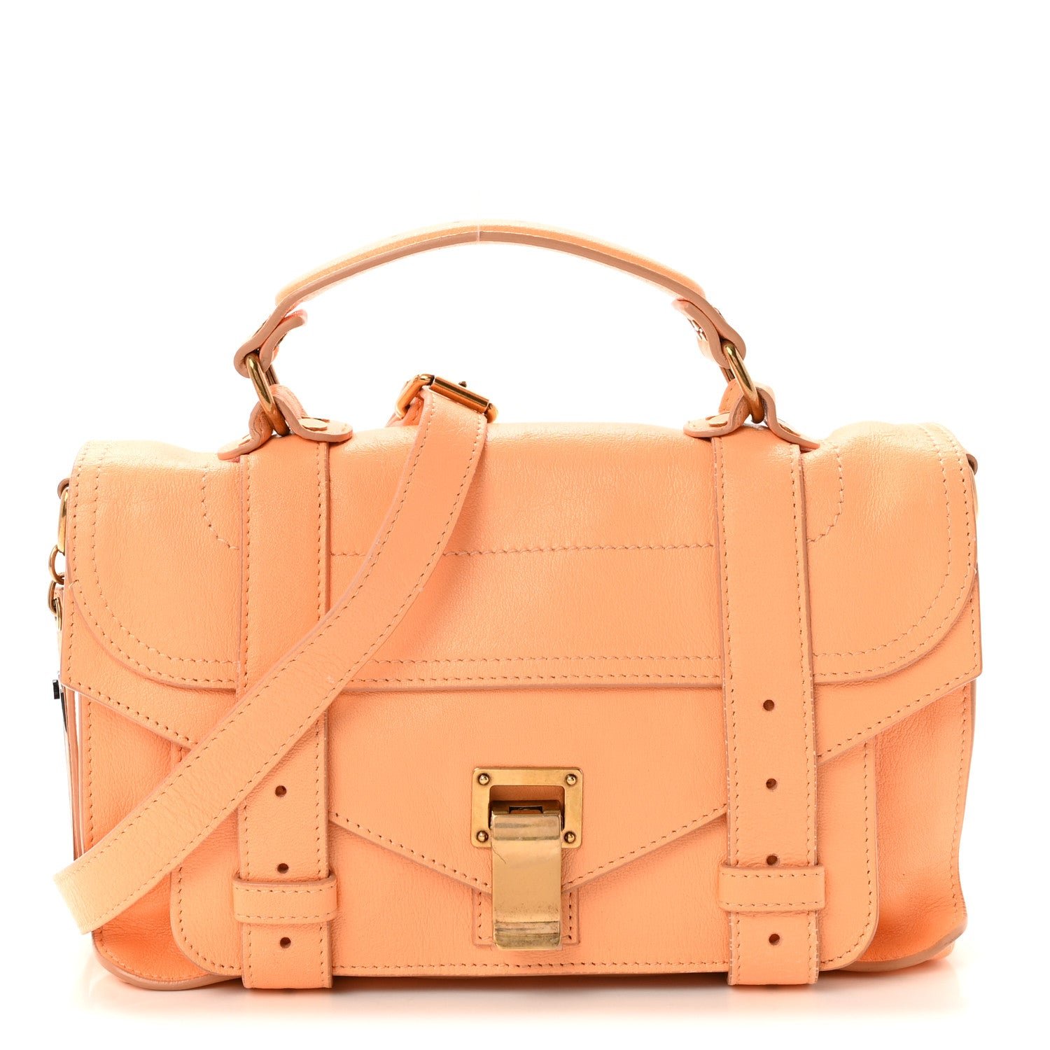 Proenza Schouler Lambskin Tiny PS1 Satchel Apricot