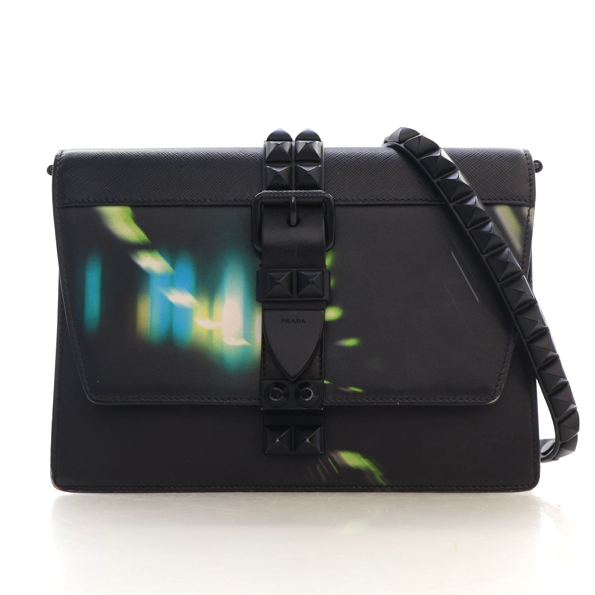 Prada Saffiano City Lights Elektra Shoulder Bag