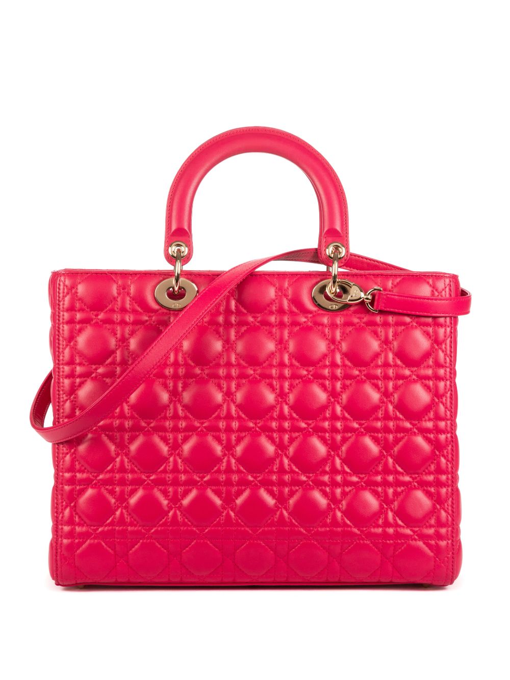 Lady Dior quilted charm-detail tote bag