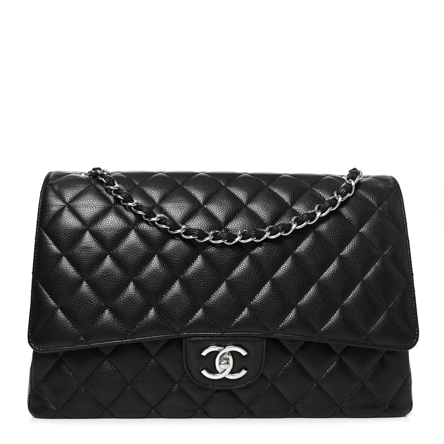 Chanel Caviar Quilted Maxi Double Flap Black