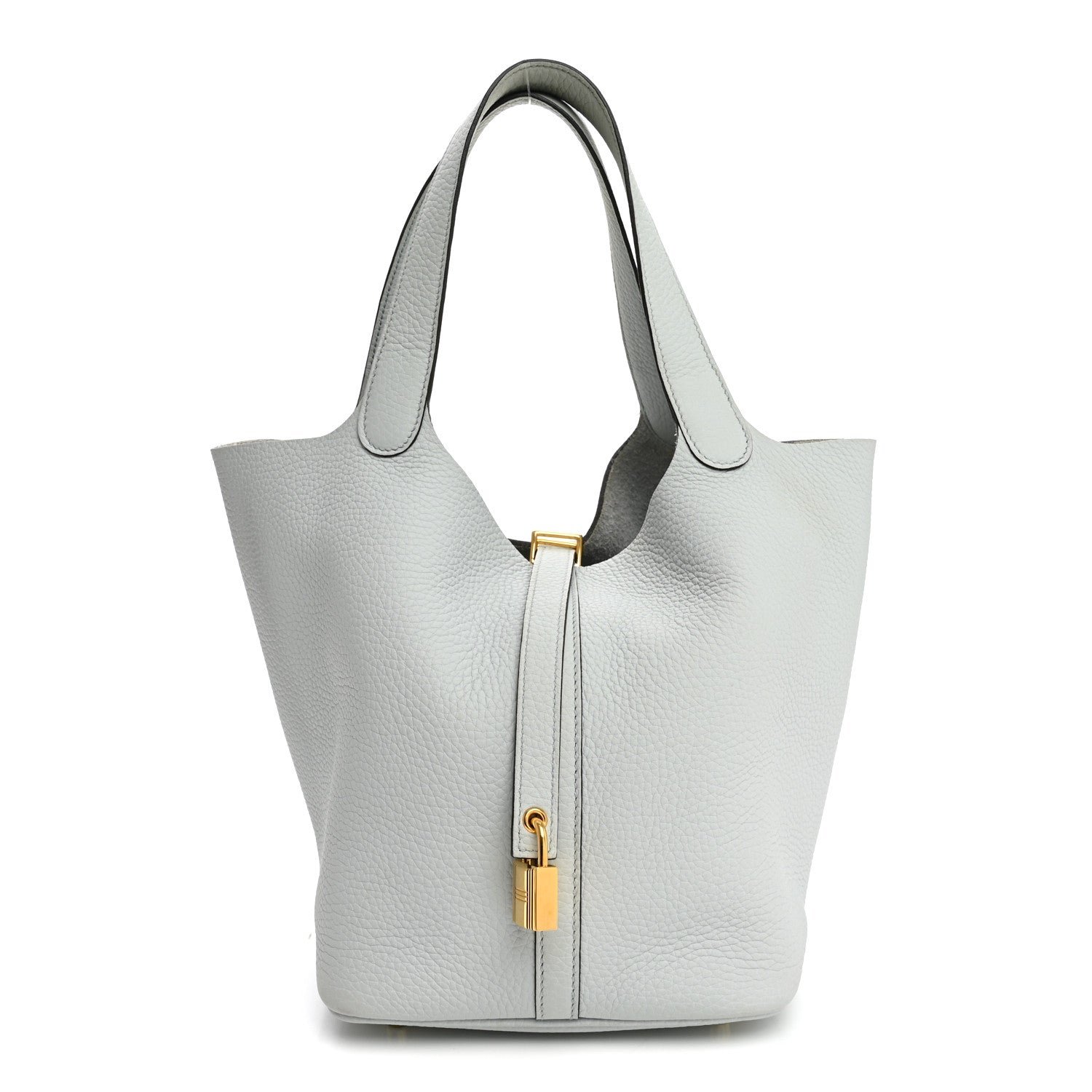 Hermes Taurillon Clemence Picotin Lock 22 MM Bleu Pale