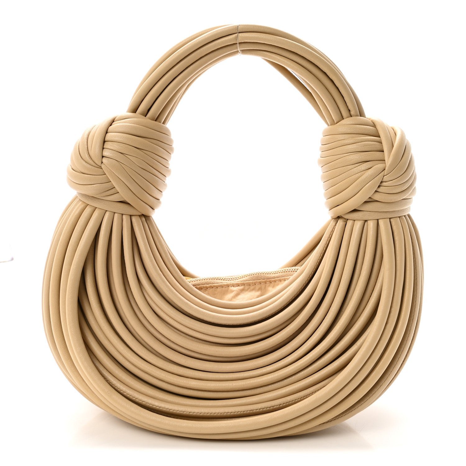 Bottega Veneta Nappa Mini Tubular Double Knot Porridge