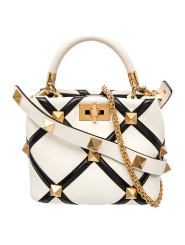 Roman Stud Top Handle Bag