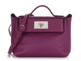 Hermes Anemone Swift and Evercolor Mini 24/24 Bag Palladium Hardware, 2020
