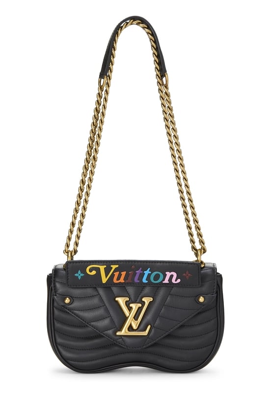 Louis Vuitton Black Calfskin Patches New Wave Shoulder Bag