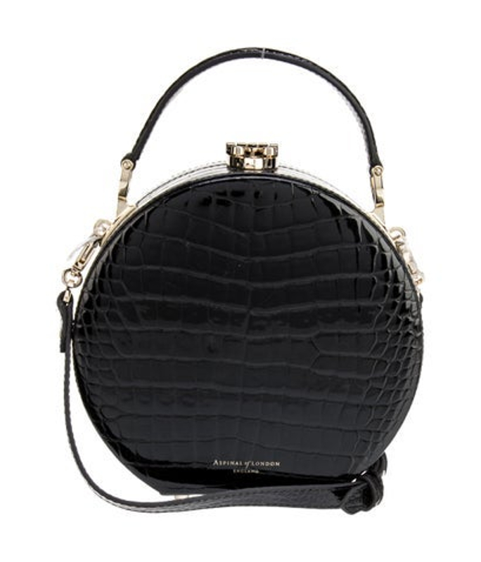 Aspinal of London Of London Embossed Leather Top Handle Bag