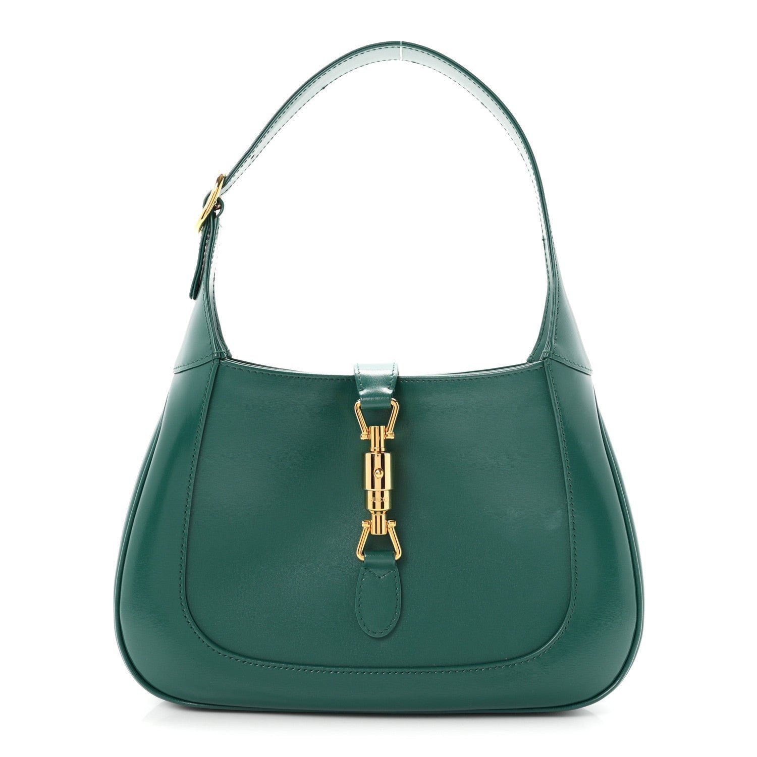 Gucci Boarded Dyana Lux Calfskin Small Jackie 1961 Hobo Emerald