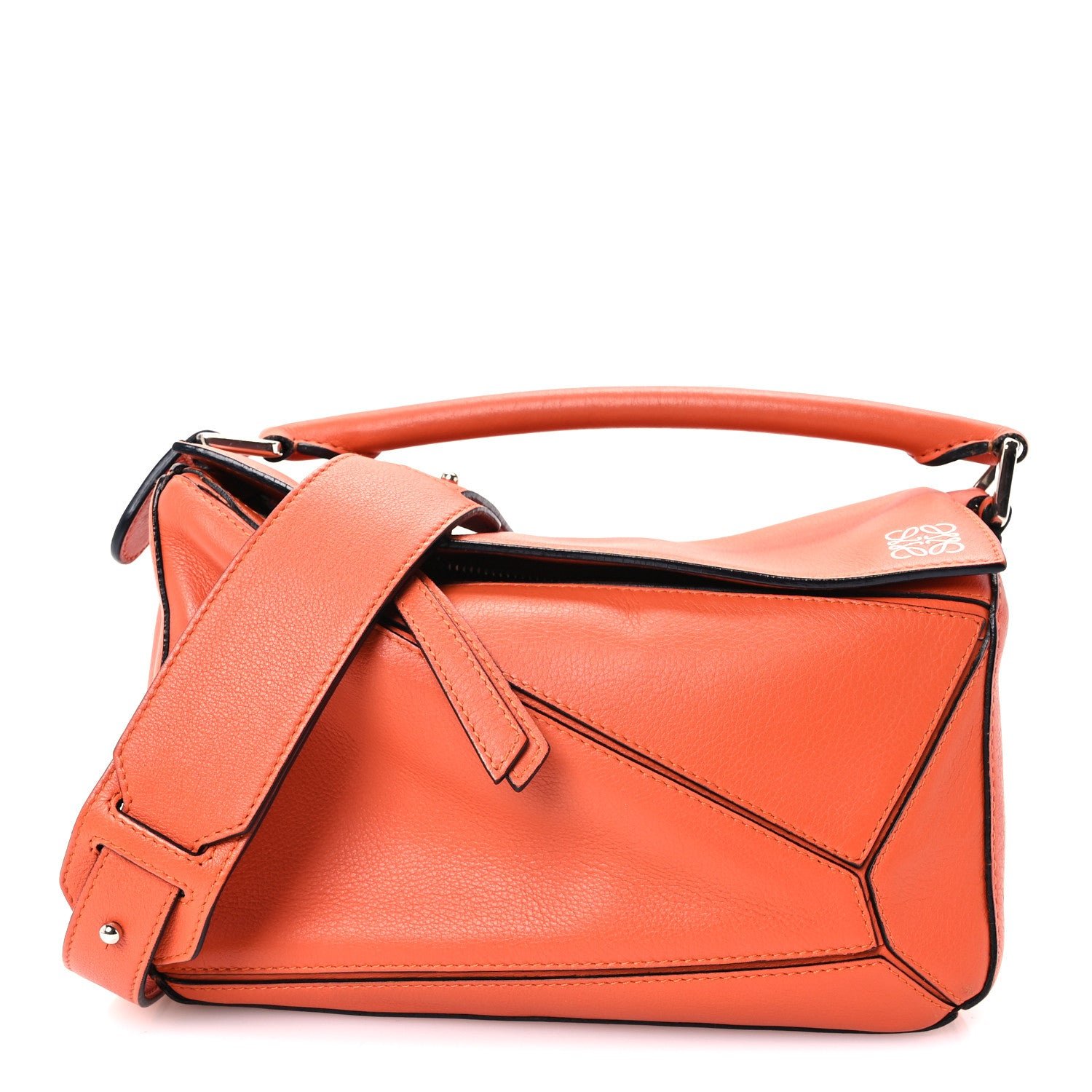 Loewe Calfskin Small Puzzle Bag Coral
