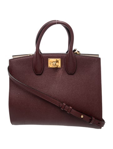 Ferragamo Leather Top Handle Bag