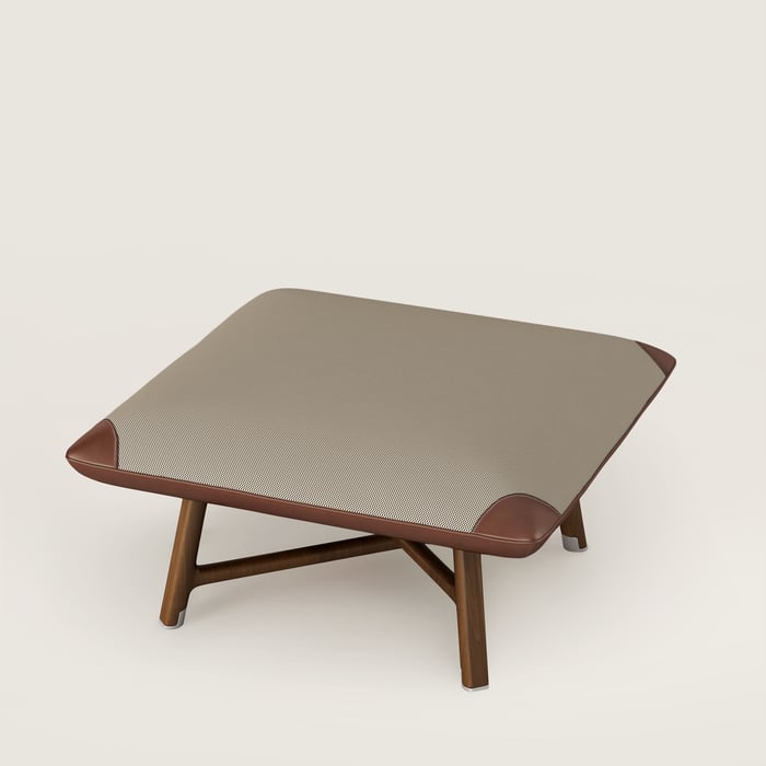 Les Necessaires d'Hermès "Carre d'Assise" Low Stool, Medium Model