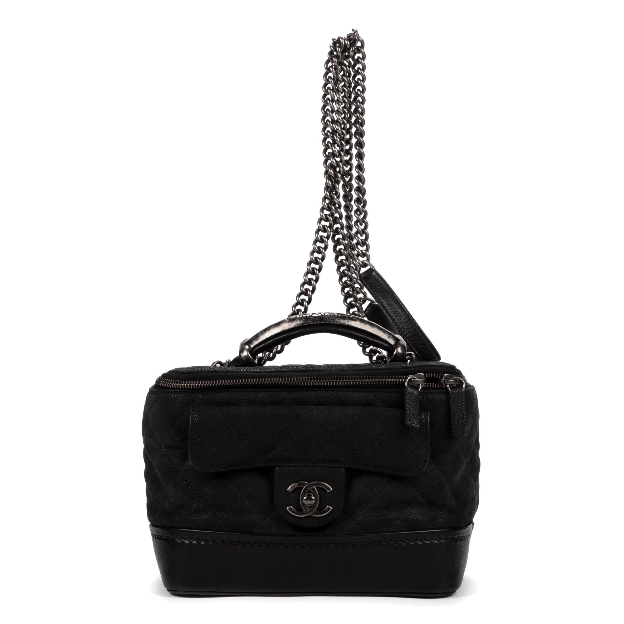 Vanity leather handbag