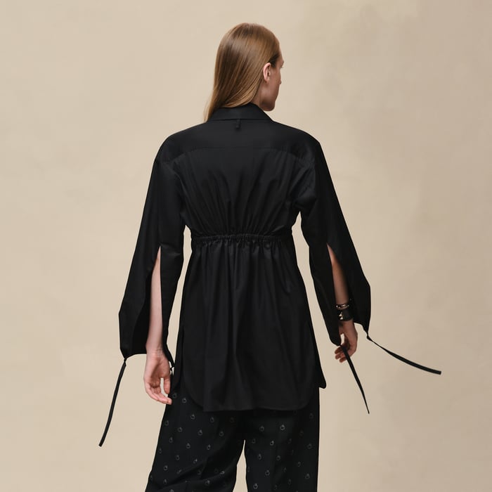 Noir Drawstring Shirt