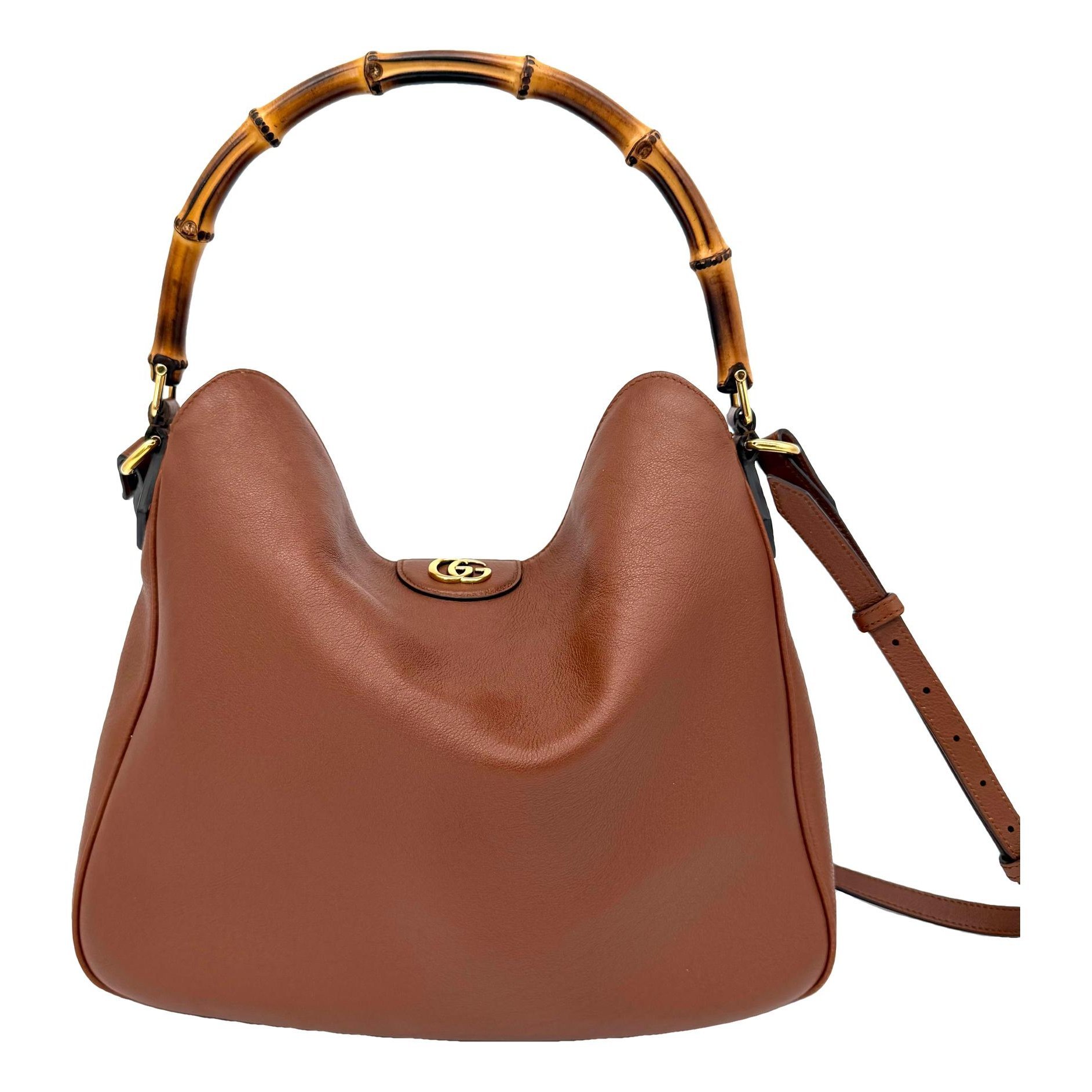 Diana Bamboo leather handbag