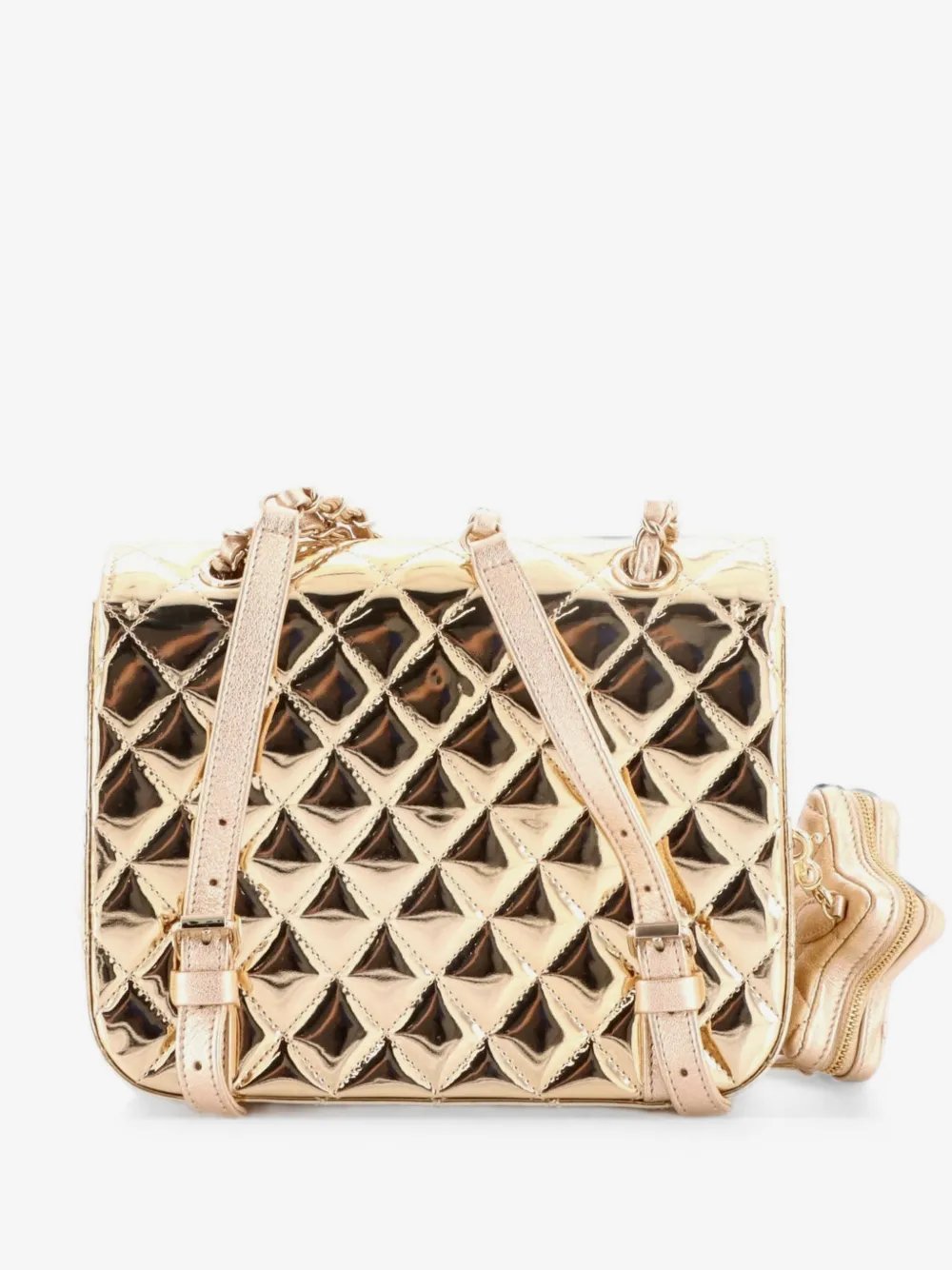 Hollywood Boulevard with Star Coin Purse Quilted Metallic Leather backpack