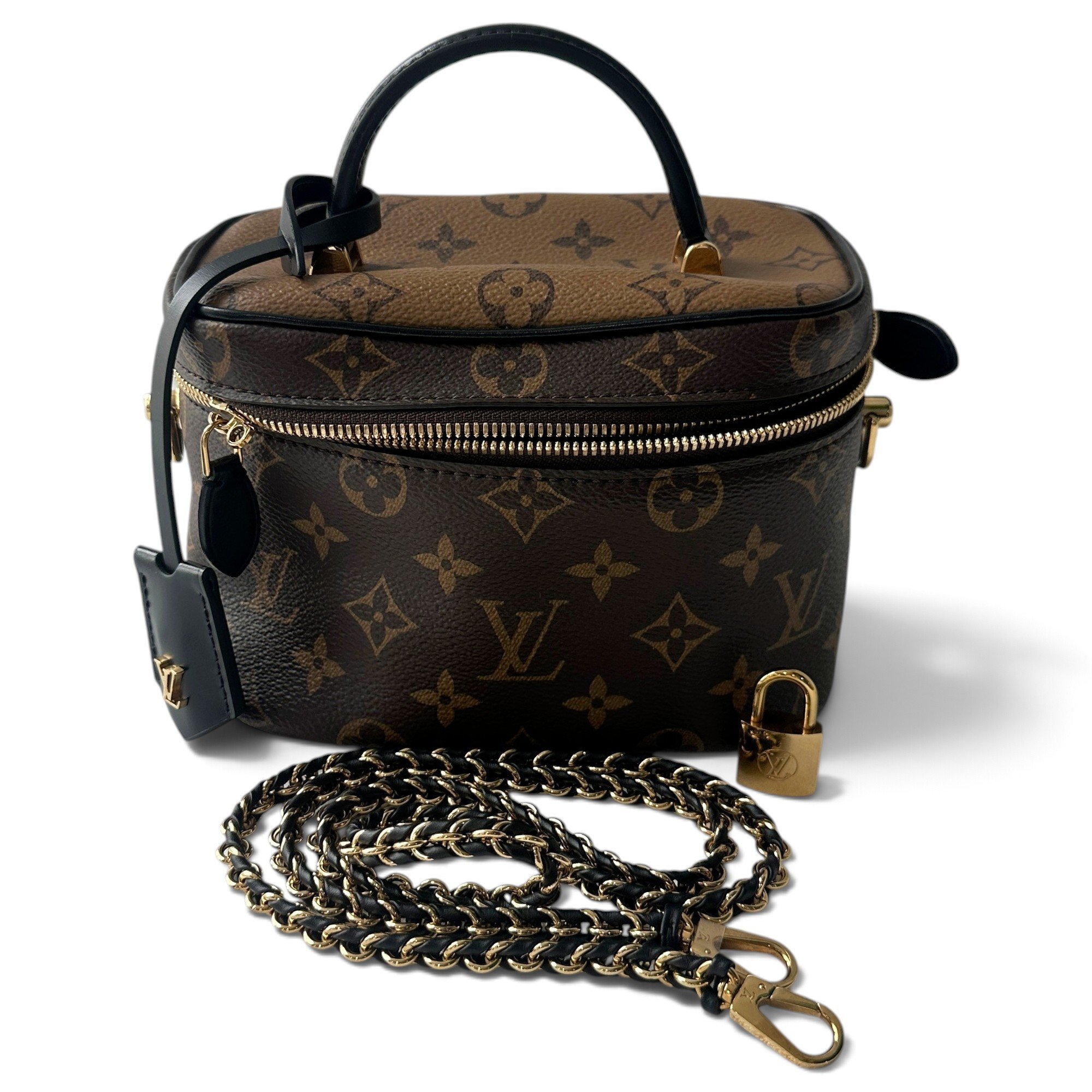 Vanity leather handbag