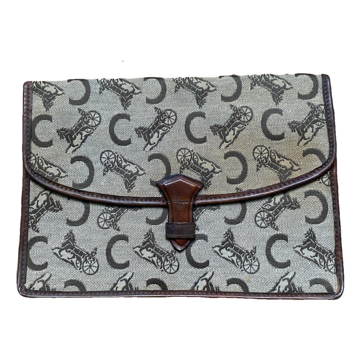 Leather clutch bag