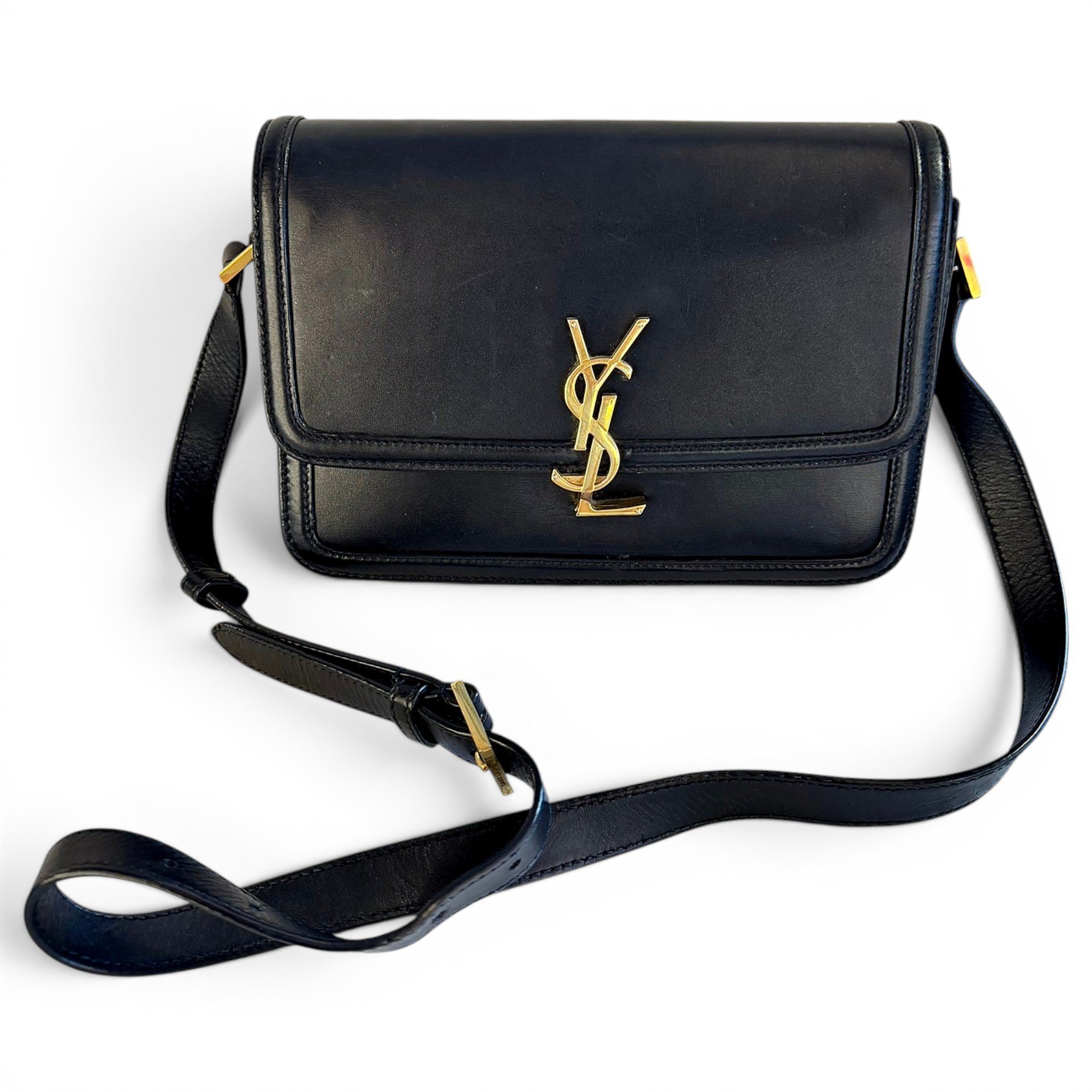 Solférino leather handbag