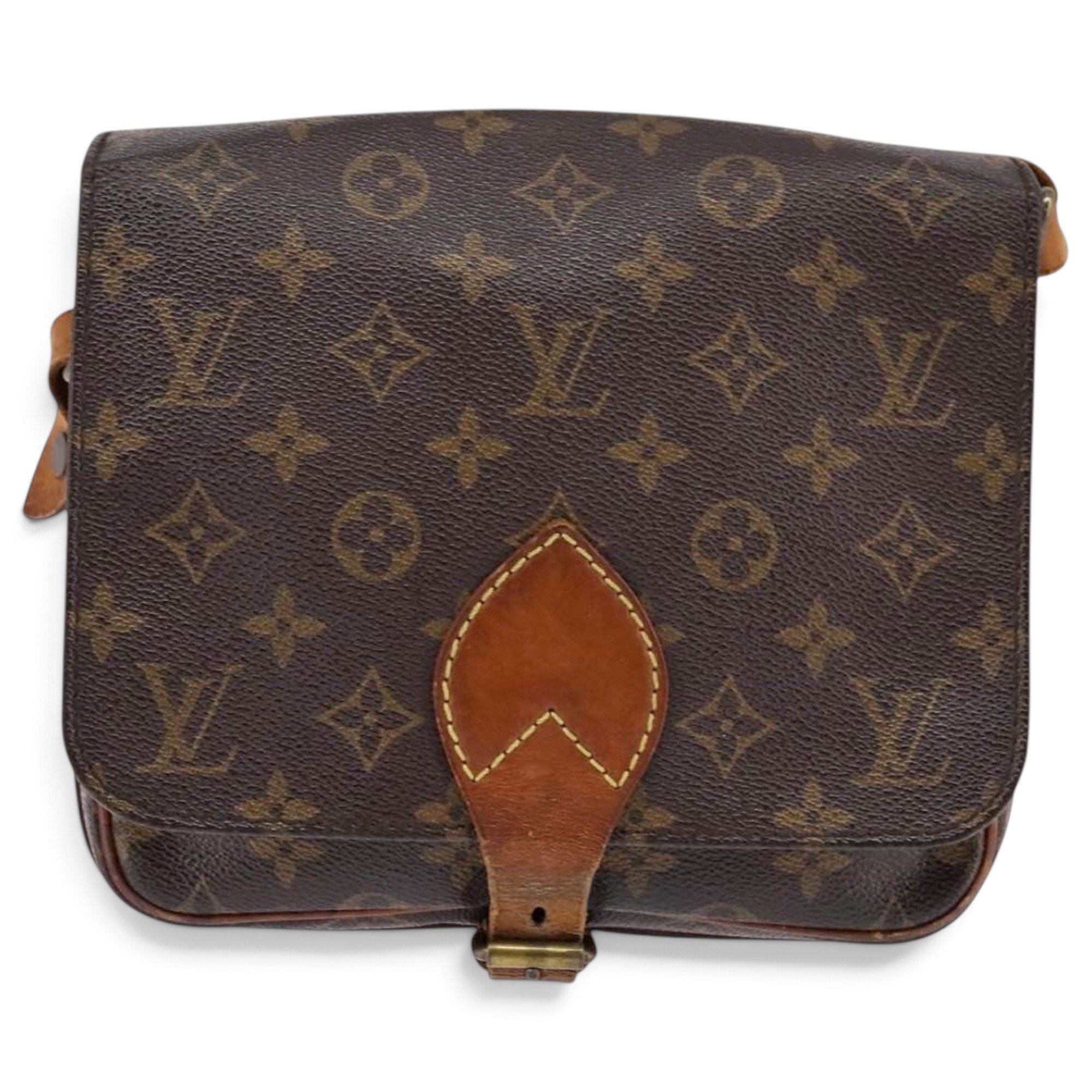 Cartouchière leather handbag