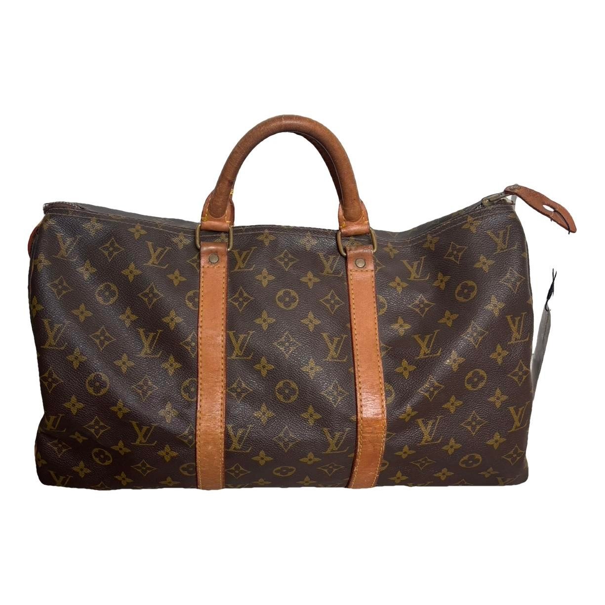 Keepall leather travel bag