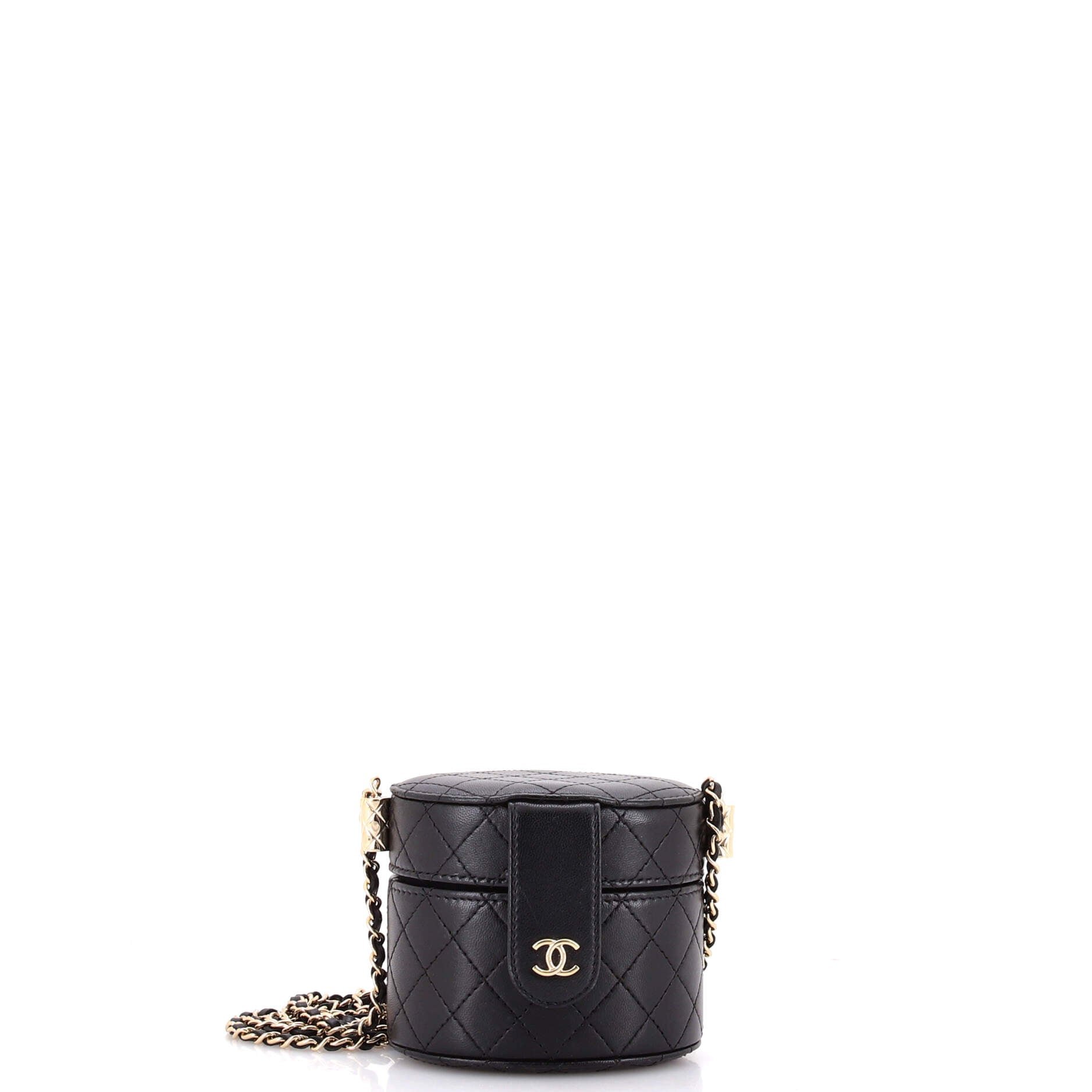 CC Allure Vanity Case with Chain Quilted Lambskin Mini