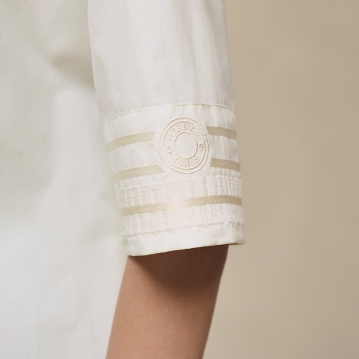 Blanc Cassé Embroidered Beach Tunic