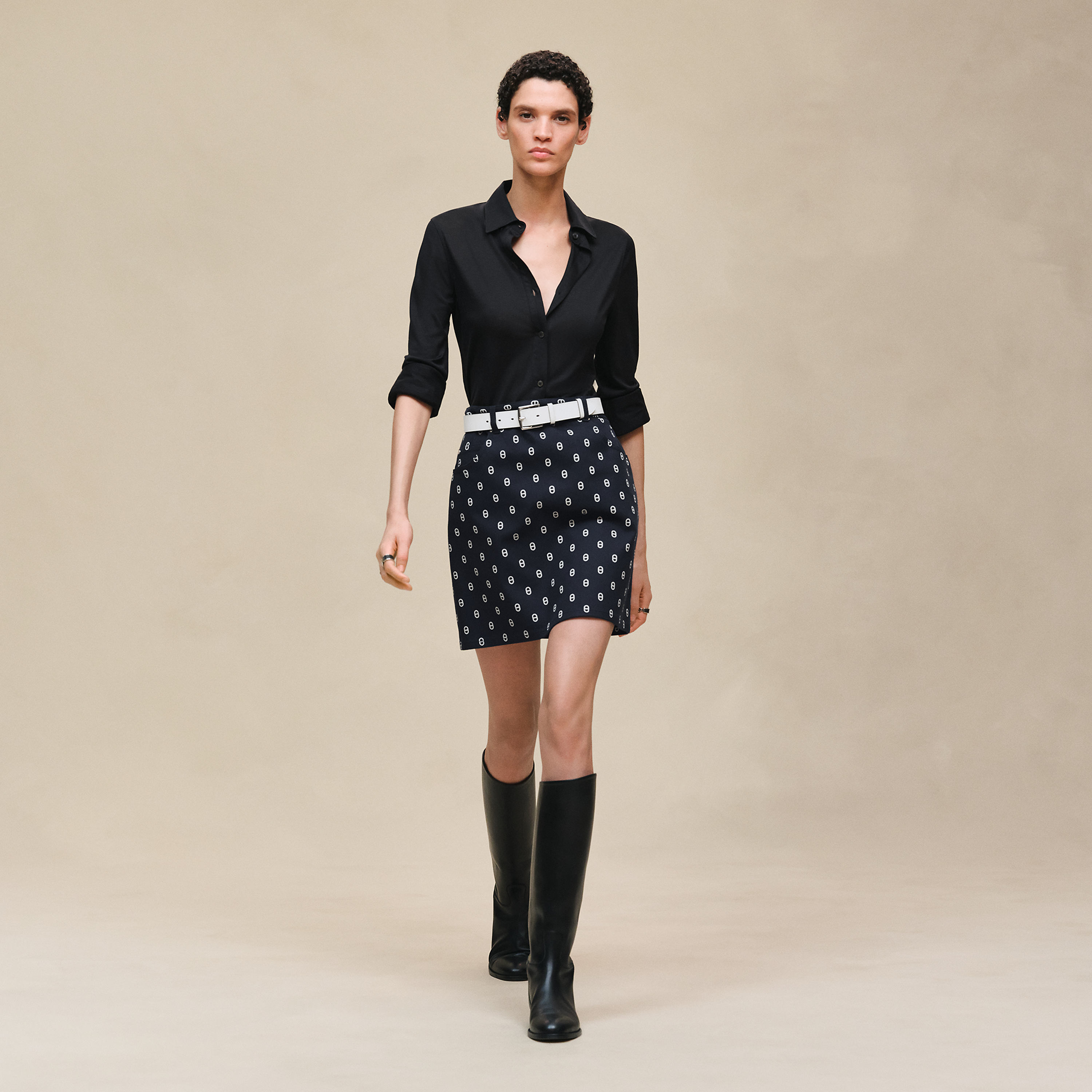 "Chaine d'Ancre" denim miniskirt