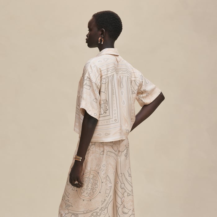 Blanc Perle "Candy Libris Bandana" Blouse