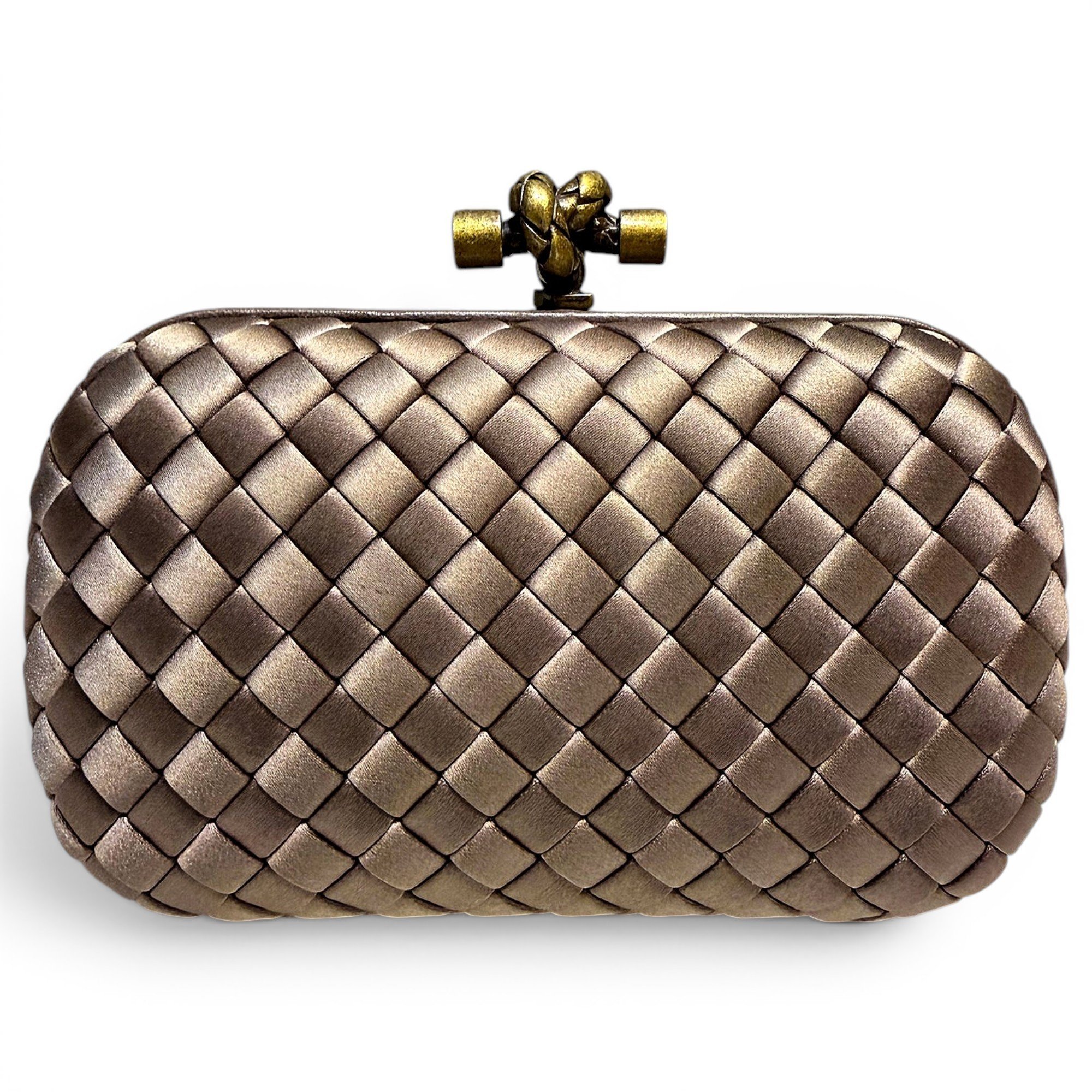 Pochette Knot silk clutch bag