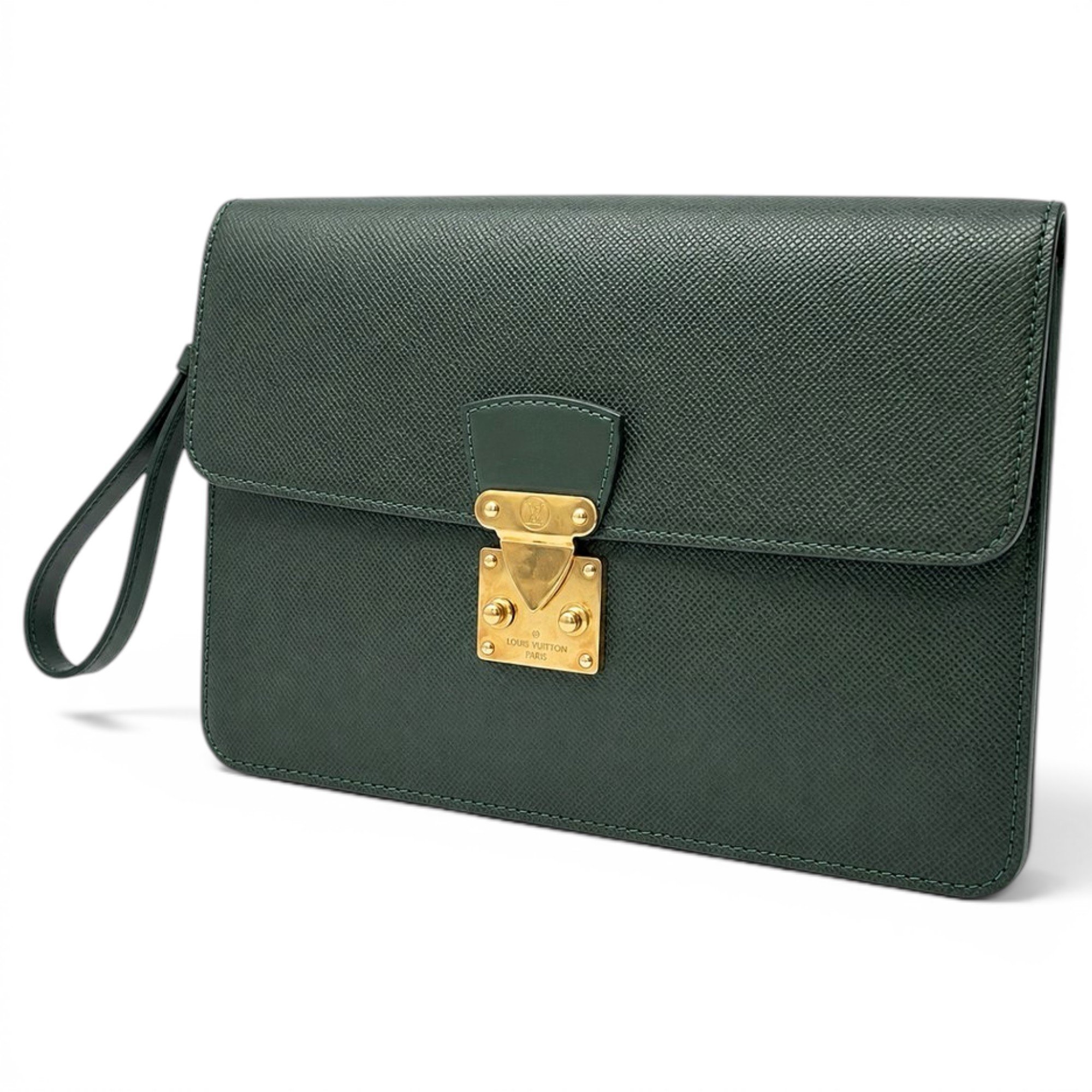 Sellier leather clutch bag