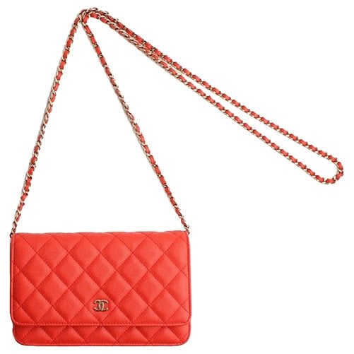 Leather clutch bag