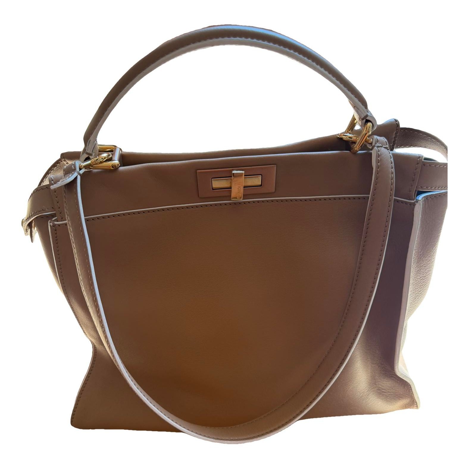 Peekaboo leather handbag