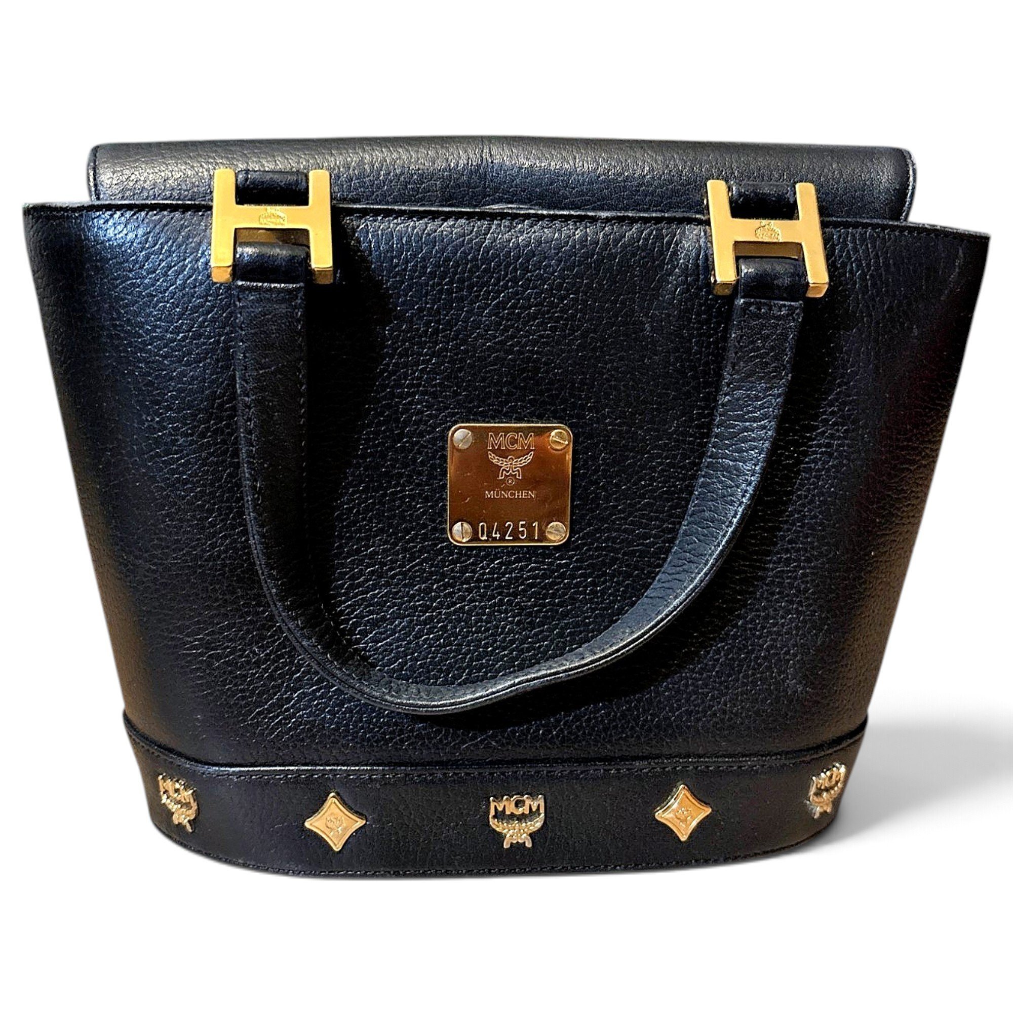 Boston leather handbag