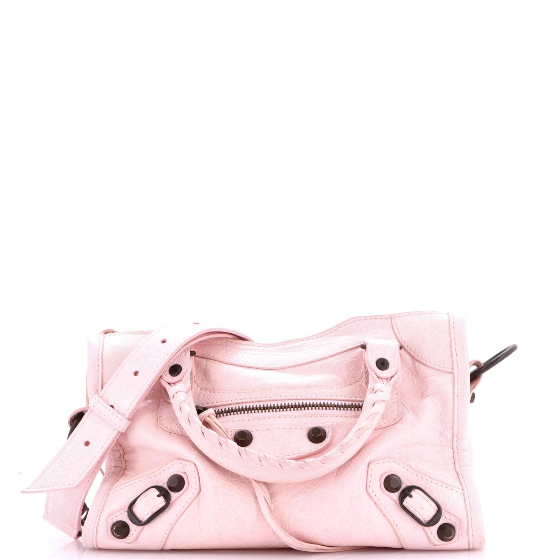 City leather handbag