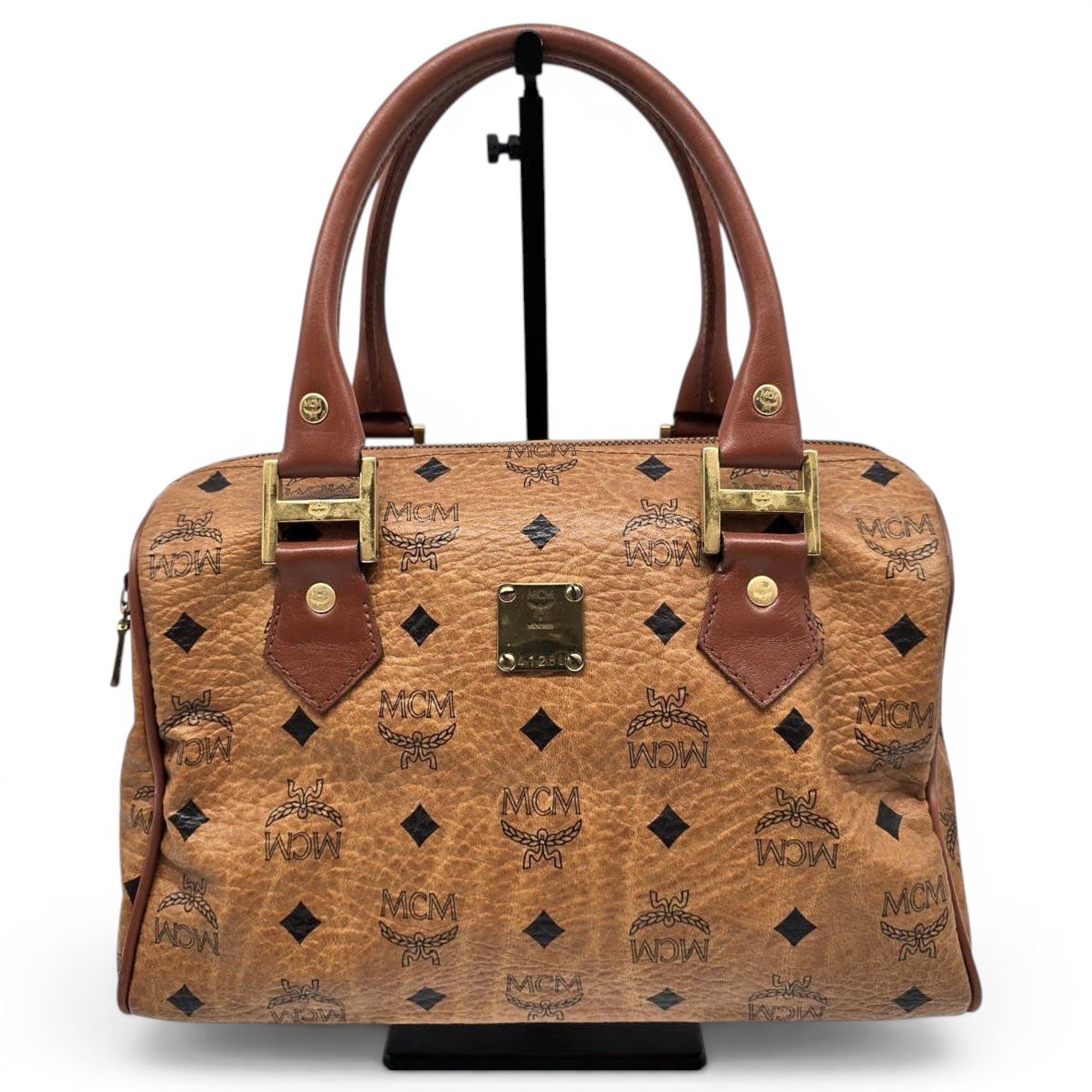 Boston leather handbag