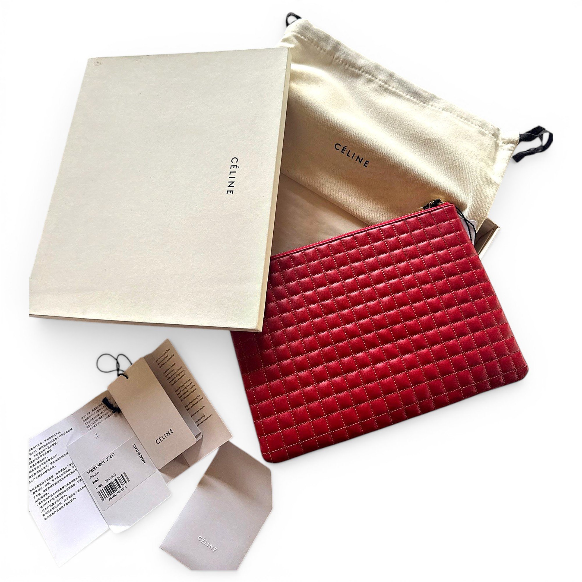 Leather clutch bag