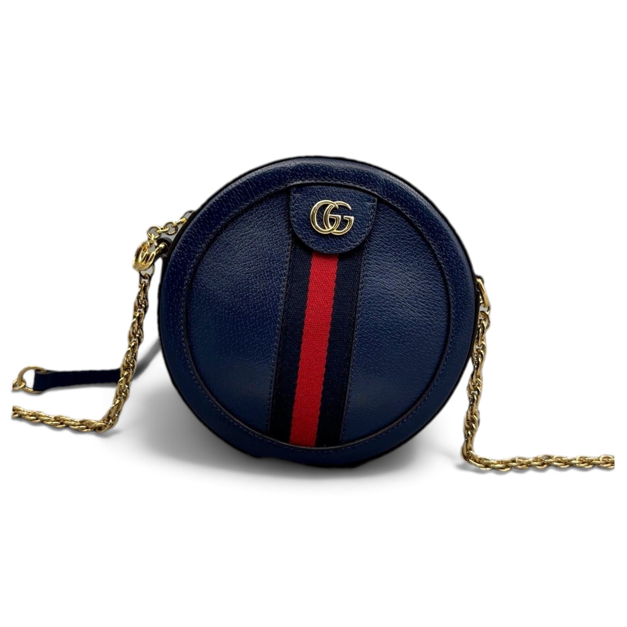 Ophidia Round leather handbag